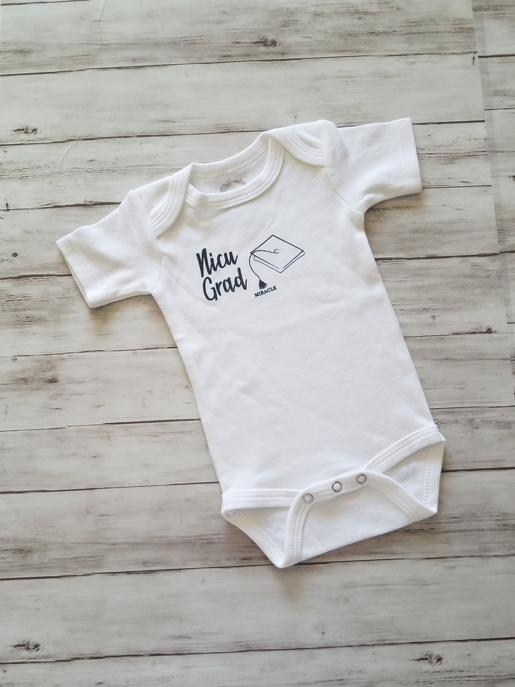 NICU Grad White Bodysuit/ Preemie Baby/ NICU Baby