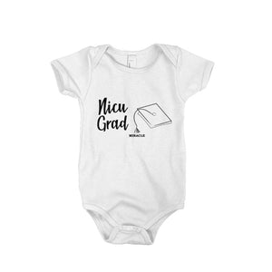 NICU Grad White Bodysuit/ Preemie Baby/ NICU Baby