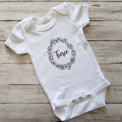 Fierce Bodysuit/ NICU Baby Bodysuit/ Preemie Girl Bodysuit