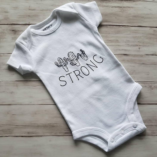 Cactus baby/ Strong baby clothing/ Cactus Bodysuit