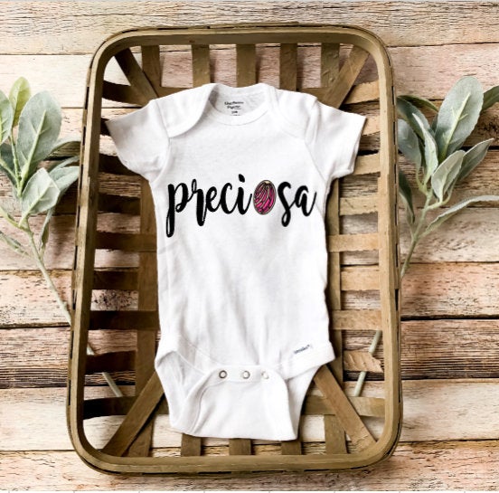 Preciosa onesie/baby concha onesie/baby gift/Spanish onesie