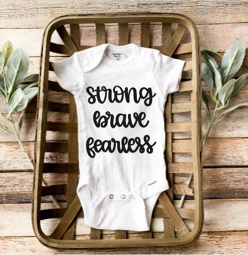 Strong baby onesie/ brave baby onesie/ Preemie boy/ Preemie girl/ Preemie boy