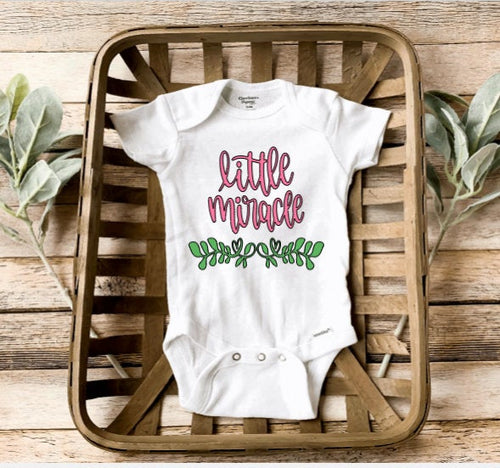Little Miracle Girl Onesie®/ Newborn Baby Onesie®